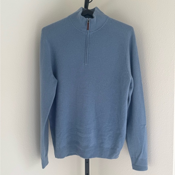 Men's Blue Cashmere Sweater
